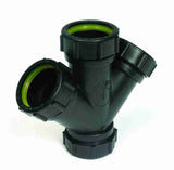 Vulcathene 45 Degree Double Wyes in black 38mm size