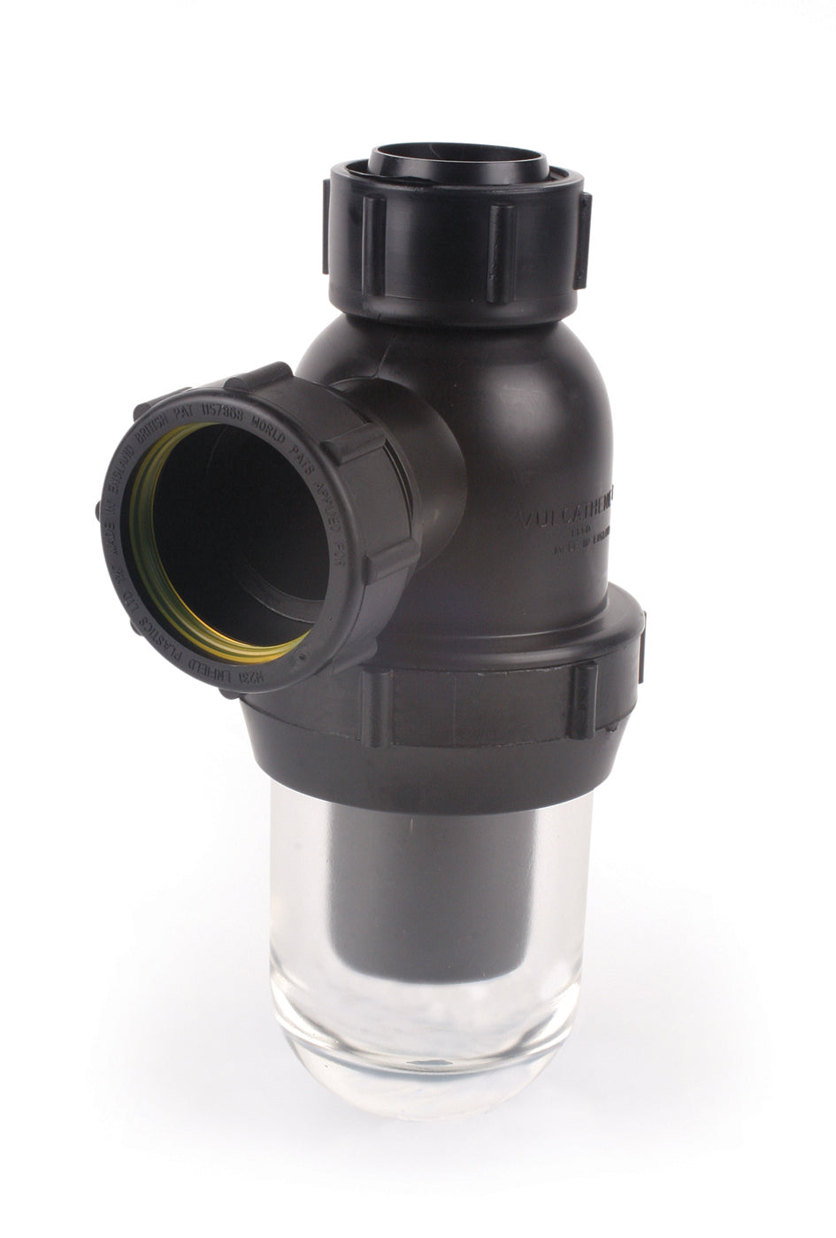 Vulcathene Anti-Siphon Bottle Trap, Glass Base 38mm