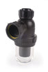 Vulcathene Anti-Siphon Bottle Trap Glass Base 38mm in black 38mm size