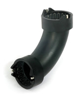 Vulcathene Double Sockets - Long Sweep Bend in black 38mm size