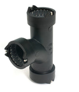 Vulcathene 92.5 Deg Equal Sweep Tee in black 38mm size