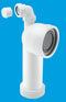McAlpine 90° Bend Adjustable Length Rigid WC Connector with 1¼" Universal Vent Boss