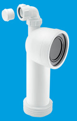 McAlpine 90° Bend Adjustable Length Rigid WC Connector with 1¼" Universal Vent Boss