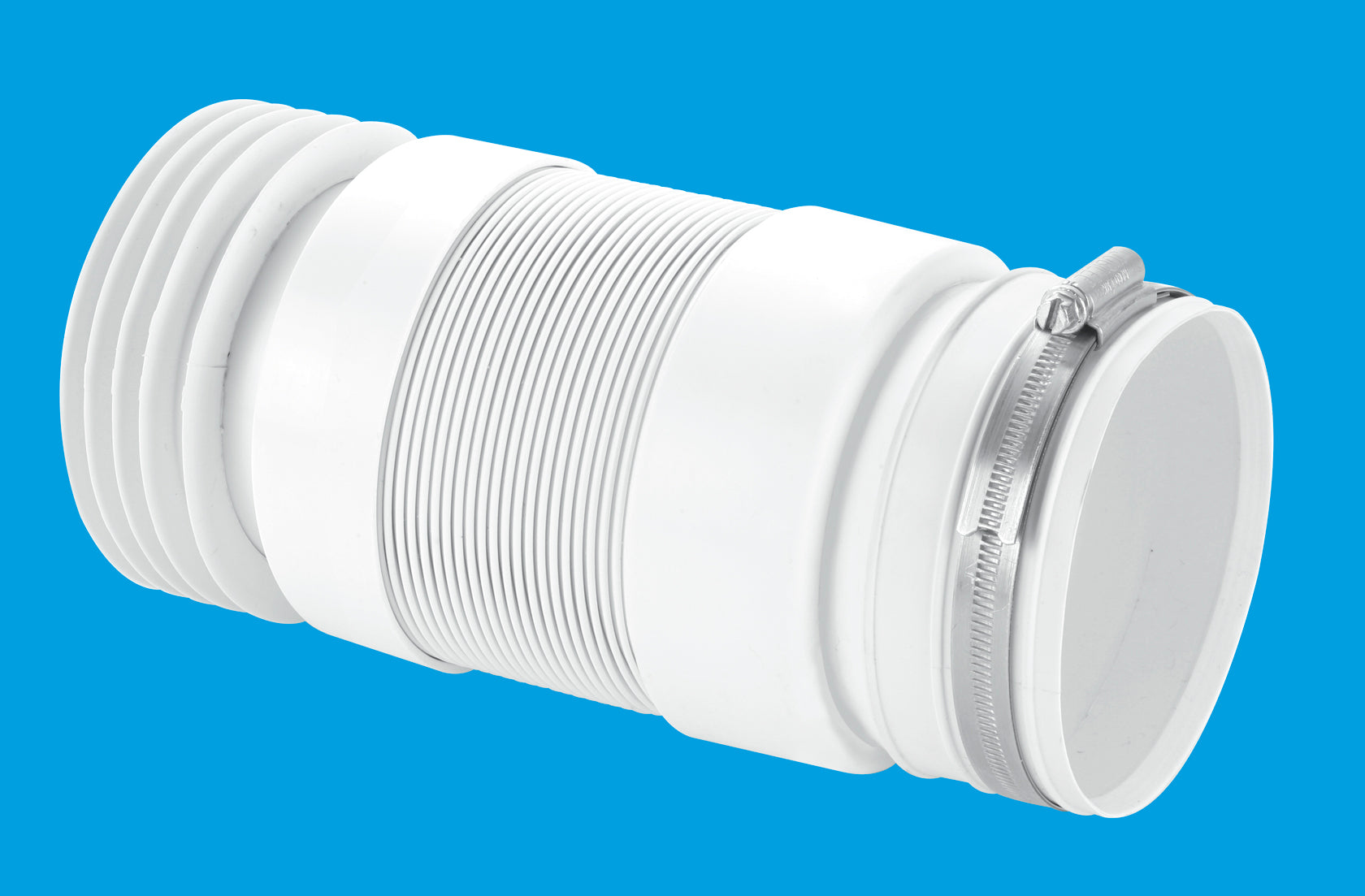 McAlpine 4"/110mm Flexible WC Con BTW + Clip
