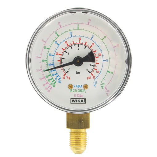 Refridgeration Gauge 63mm Face UNF Flare -1 - 9BAR 7/16"