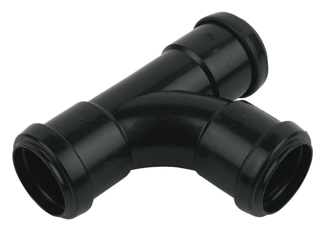FloPlast Black PP Equal Tee