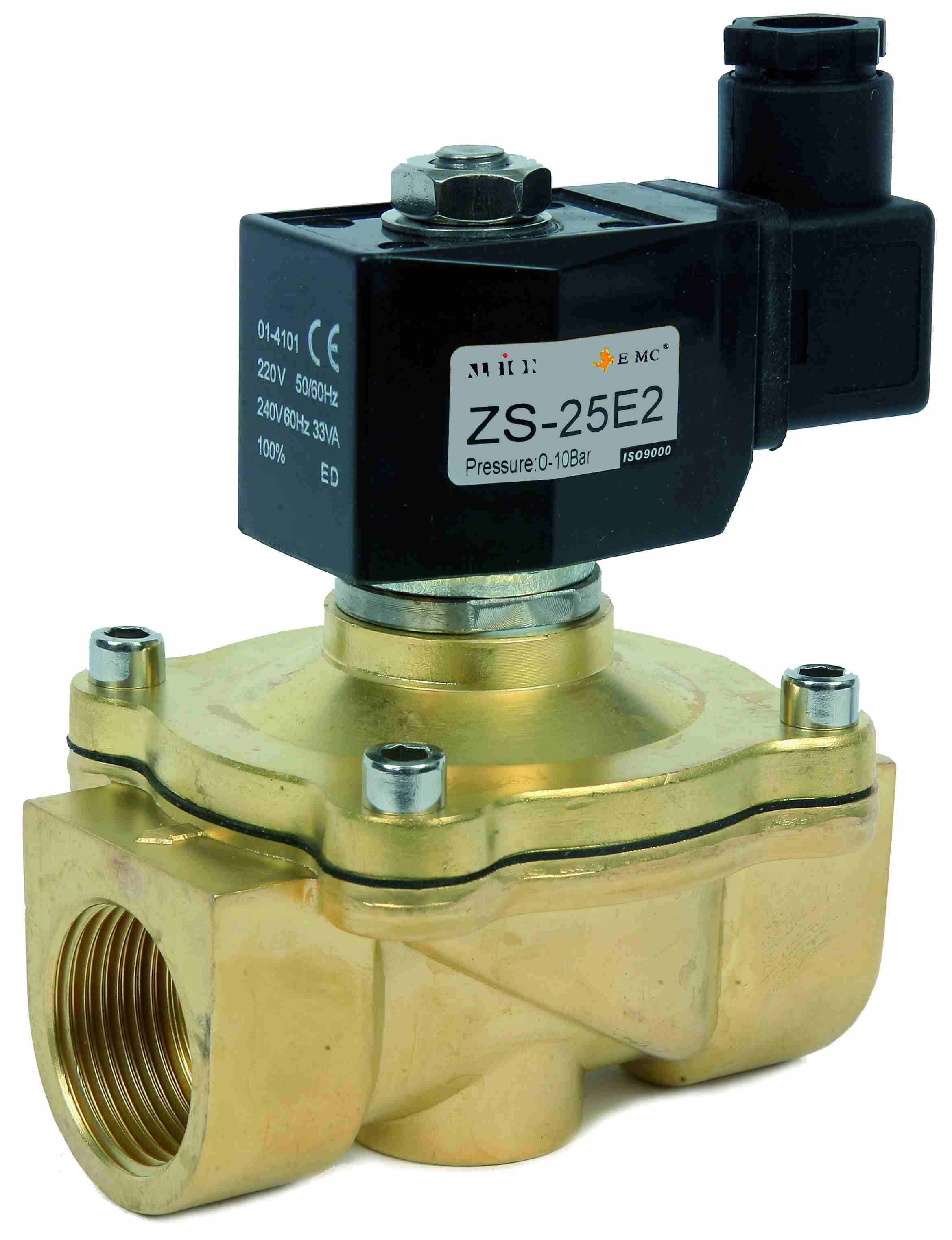 ARTZS BRASS Solenoid Valve VITON 24VDC 10mm Orf NC 1/4"